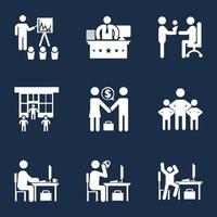 Set of Working Icon Designs vector