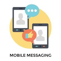 Trendy Mobile Messaging vector