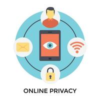 Trendy Online Privacy vector