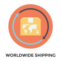 Trendy Worldwide Shipping vector