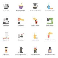 Coffee Flat Icons Pack vector