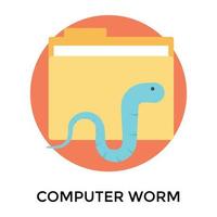 Trendy Computer Worm vector