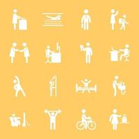 Pack of Activities Icon Designs vector