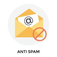 Trendy Antispam Concepts vector