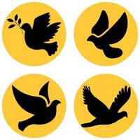 Collection of dove vector