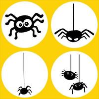 Collection of spiders vector