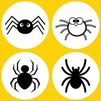 Collection of spiders vector