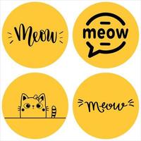 Meow cat collections vector