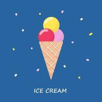 beautiful vector illustration of taste ice cream.