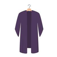 Tunic with hanger, casual clothing, shirt. Vector illustration in flat style.