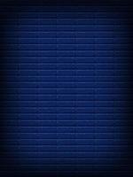 Nightly dark blue brick wall. Vector vertical background for neon lights or text, brickwork texture.