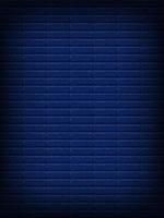 Nightly dark blue brick wall. Vector vertical background for neon lights or text, brickwork texture.