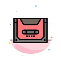 Analog Audio Cassette Compact Deck Abstract Flat Color Icon Template vector