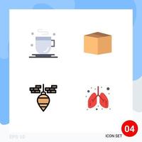 User Interface Pack of 4 Basic Flat Icons of drink tool box plumb health Editable Vector Design Elements