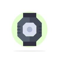 Airlock Capsule Component Module Pod Abstract Circle Background Flat color Icon vector