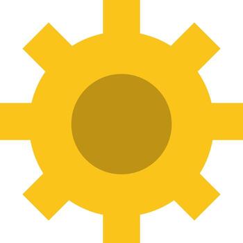 Setting Gear Interface User  Flat Color Icon Vector icon banner Template