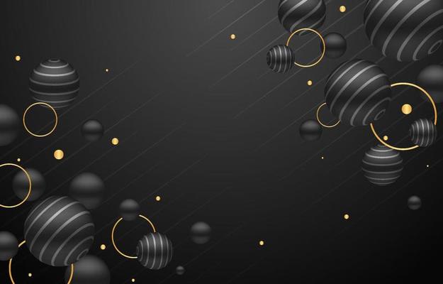 Realistic 3d Spheres Abstract Background