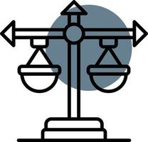 Balance Scale Creative Icon Design vector