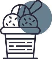 Ice Cream Creative Icon Design vector