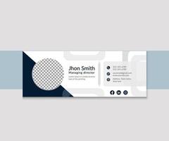 Email signature for all business with unique vector design template.