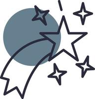 Shooting Star Creative Icon Design vector