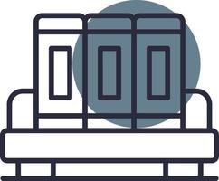 Book Shelf Creative Icon Design vector