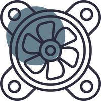 Cooling Fan Creative Icon Design vector