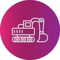 Excavator Creative Icon Design vector