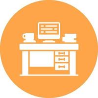 Office Desk Creative Icon Design vector