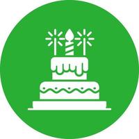 diseño de icono creativo de pastel de cumpleaños vector