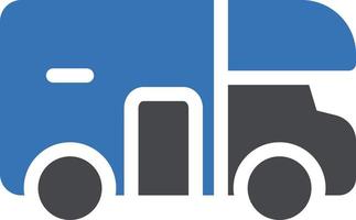 Ilustración de vector de camping de camiones en un fondo. Símbolos de calidad premium. Iconos vectoriales para concepto y diseño gráfico.