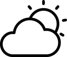 ilustración de vector de sol de nube en un fondo. símbolos de calidad premium. iconos vectoriales para concepto y diseño gráfico.