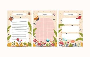 Spring Journal Template vector