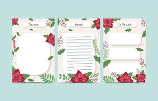 Poinsettias Journal Template vector