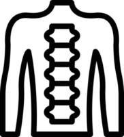 ilustración de vector de columna vertebral en un fondo. símbolos de calidad premium. iconos vectoriales para concepto y diseño gráfico.