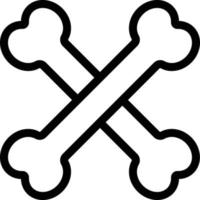 ilustración de vector de cruz de hueso en un fondo. símbolos de calidad premium. iconos vectoriales para concepto y diseño gráfico.
