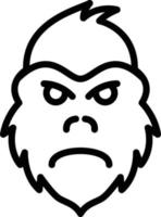 Gorilla vector illustration on a background.Premium quality symbols.vector icons for concept and graphic design.