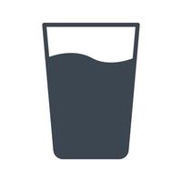 Ilustración de vector de vaso de agua sobre un fondo. Símbolos de calidad premium. Iconos vectoriales para concepto y diseño gráfico.