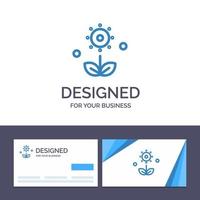 Creative Business Card and Logo template Flora Floral Flower Nature Spring Vector Illustration