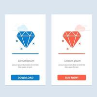 Diamond Jewelry  Blue and Red Download and Buy Now web Widget Card Template vector