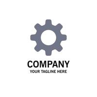 Cog Setting Gear Business Logo Template Flat Color vector