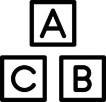 abc bloquea la ilustración vectorial en un fondo. símbolos de calidad premium. iconos vectoriales para concepto y diseño gráfico. vector