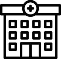 ilustración de vector de hospital en un fondo. símbolos de calidad premium. iconos vectoriales para concepto y diseño gráfico.