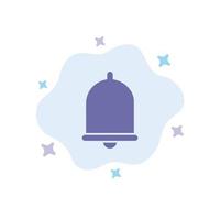 Alert Bell Notification Sound Blue Icon on Abstract Cloud Background vector