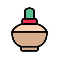 ilustración de vector de botella de aceite en un fondo. símbolos de calidad premium. iconos vectoriales para concepto y diseño gráfico.