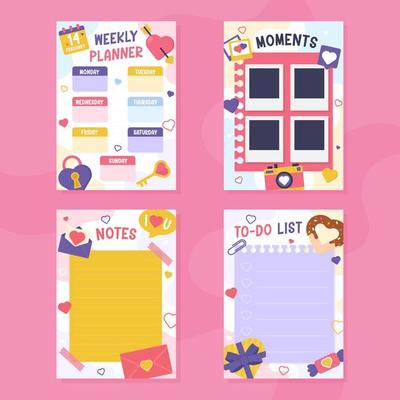 Valentine Day Journal Page Template
