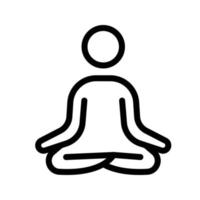 ilustración vectorial de yoga en un fondo. símbolos de calidad premium. iconos vectoriales para concepto y diseño gráfico. vector