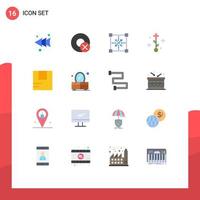 Universal Icon Symbols Group of 16 Modern Flat Colors of good tree coding healthcare shape Editable Pack of Creative Vector Design Elements