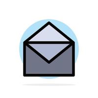 Email Mail Message Open Abstract Circle Background Flat color Icon vector