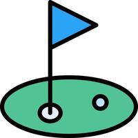 Ilustración de vector de golf en un fondo. Símbolos de calidad premium. Iconos vectoriales para concepto y diseño gráfico.